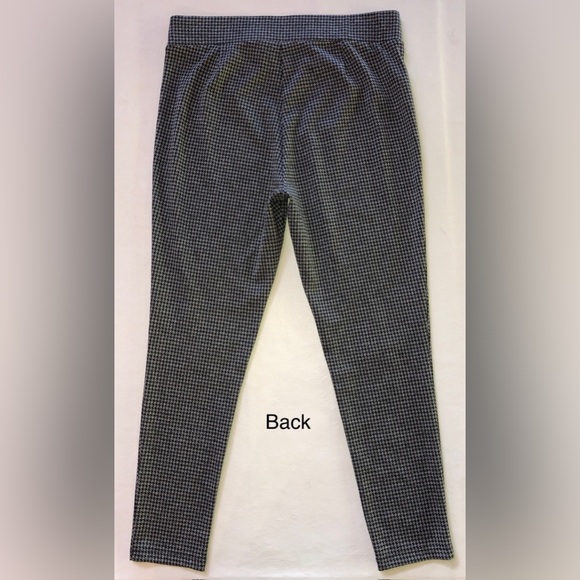 LOFT Houndstooth Leggings Gray Black (L) - Picture 4 of 15